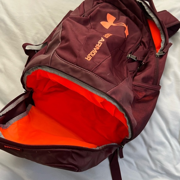 Under Armour Burgundy and Orange Backpack - Picture 6 of 6